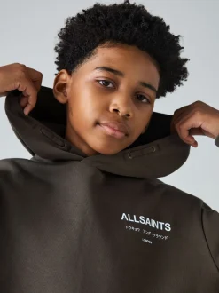 Marron/bleu - SmallSaints Oversized Underground Pullover Sweat-shirt à capuche