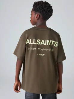 Marron/citron vert - T-shirt smALLSAINTS oversize en Coton à Col rond