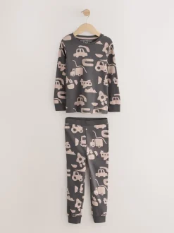 Marron/Crème Transport - Lot de 3 pyjamas Snuggle courts (9mois-10ans)