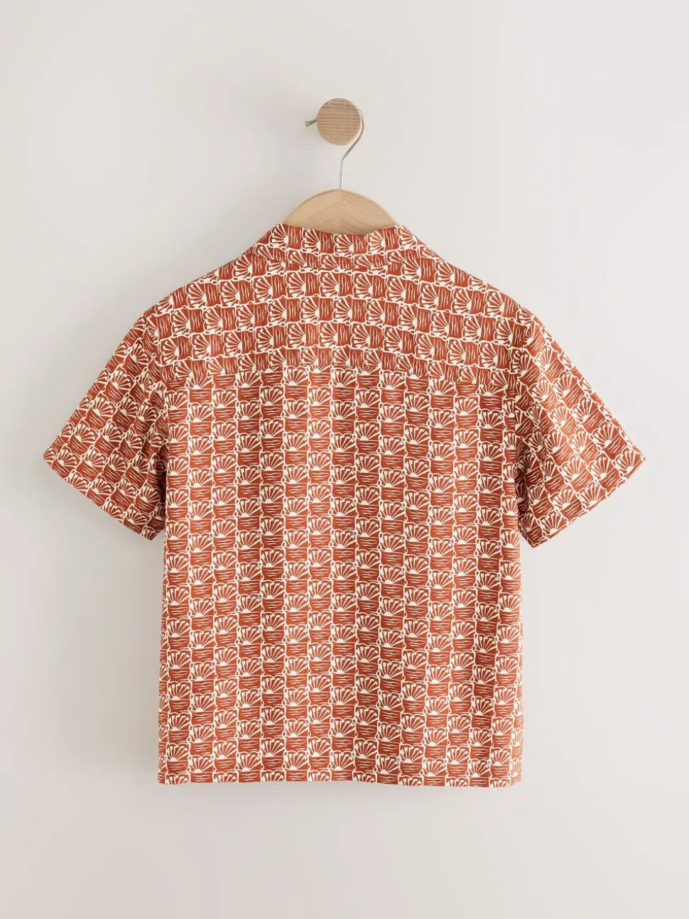 Marron/orange - Chemise imprimée Manches courtes (3-16ans)