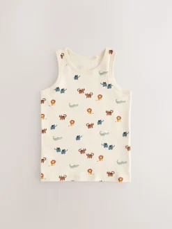 Mini Safari Imprimé - Lot de 5 débardeurs 100 % coton (1.5-8ans)