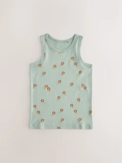 Mini Safari Imprimé - Lot de 5 débardeurs 100 % coton (1.5-8ans)