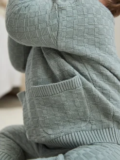 Minéral - Ensemble bébé pull et legging en tricot texturé 100 % coton (0mois -3ans)