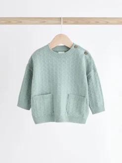 Minéral - Ensemble bébé pull et legging en tricot texturé 100 % coton (0mois -3ans)