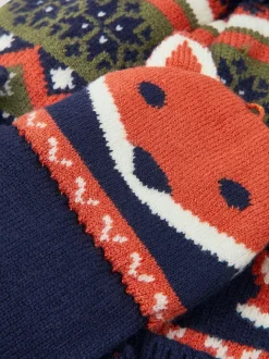 Monsoon Ensemble bonnet et gants à pompons Fox