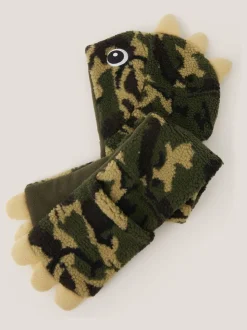 Monsoon Ensemble écharpe à gants camouflage en Borg