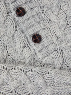 Monsoon pull boutonné en maille torsadée