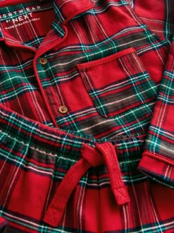 Motif écossais rouge - Pyjama de Noël à manches longues assorti (9mois16ans)