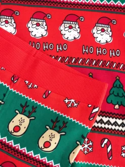 Motif jacquard rouge - Pyjamas de Noël Se blottir simple (9mois-10ans)