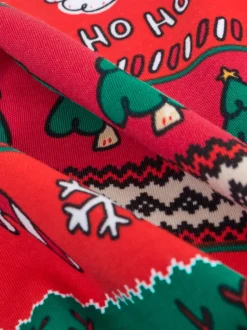 Motif jacquard rouge - Pyjamas de Noël Se blottir simple (9mois-10ans)