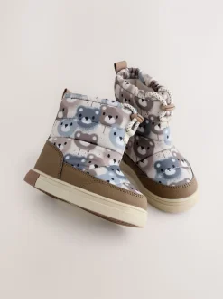 Motif ours neutre - Bottes/Bottines matelassées doublées™ thermiques et imperméables