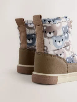 Motif ours neutre - Bottes/Bottines matelassées doublées™ thermiques et imperméables