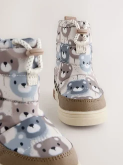 Motif ours neutre - Bottes/Bottines matelassées doublées™ thermiques et imperméables