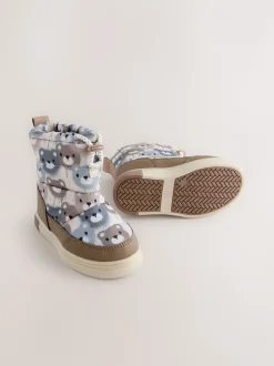 Motif ours neutre - Bottes/Bottines matelassées doublées™ thermiques et imperméables