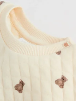 Motif ours neutre - Ensemble sweat matelassé et survêtement bébé (0mois à2ans)