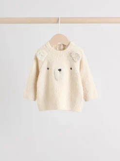 Motif ours neutre - Ensemble haut et legging en maille (0mois-2ans)