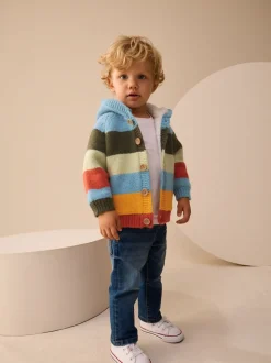 Multi Bright Stripe (multi-rayures lumineuses) - Character Cardigan (3mths-7yrs)