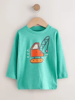 Multi Digger - Lot de 3 t-shirts imprimés graphiques à manches longues (3mois-7ans)