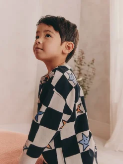 Multi Star et damier - Lot de 3 pyjamas oversize (9mois-10ans)