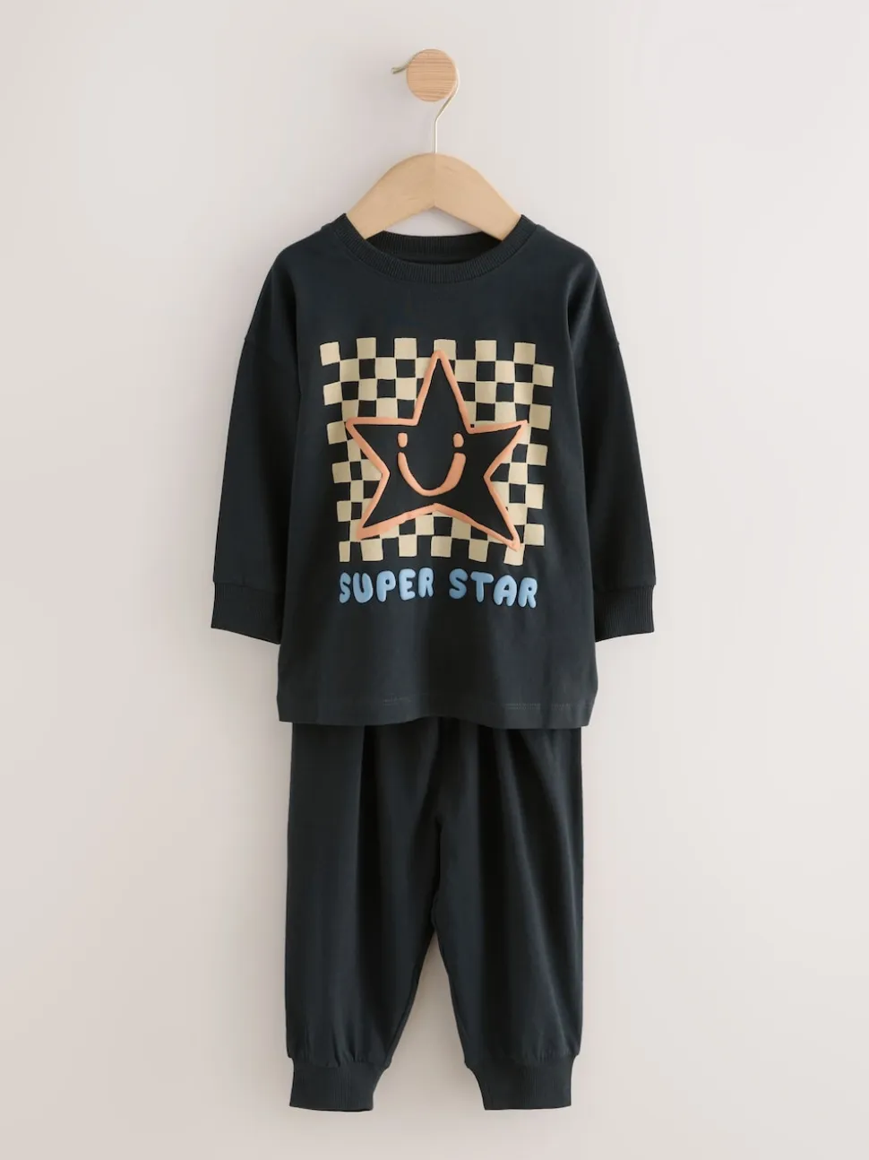 Multi Star et damier - Lot de 3 pyjamas oversize (9mois-10ans)
