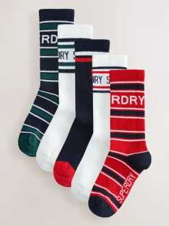 Multi Stripe (Multi Stripe) - Lot de 5 paires de chaussettes Superdry