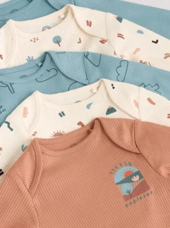 Multicolore - Lot de 5 bodys bébé