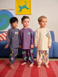 Multicolore - Lot de 3 pyjamas oversize (9mois-10ans)