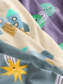 Multicolore - Lot de 3 pyjamas oversize (9mois-10ans)