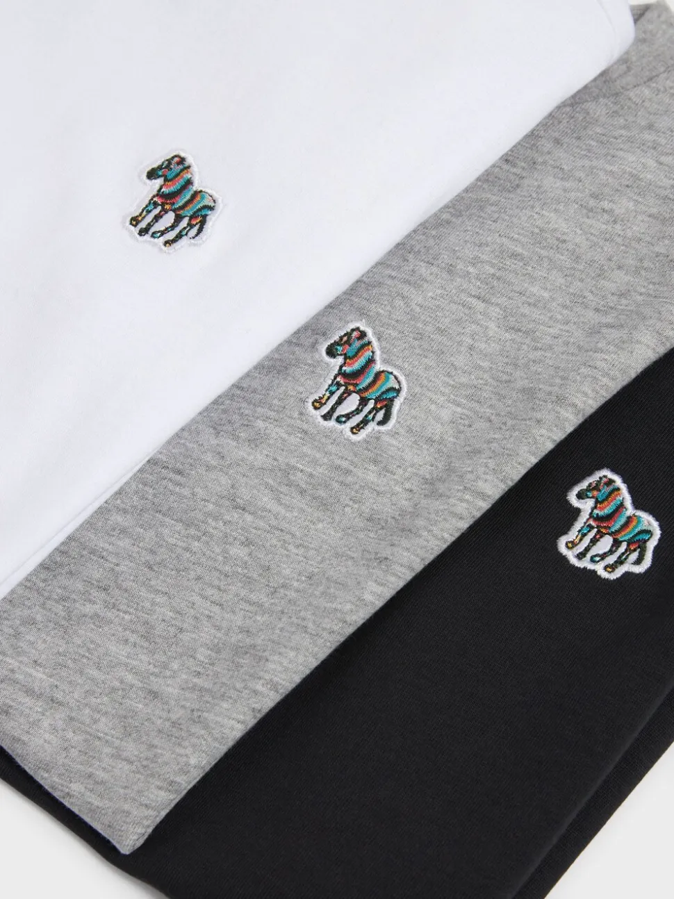 Multicolore imprimé zébré - Lot 3 t-shirts Paul Smith Junior Signature