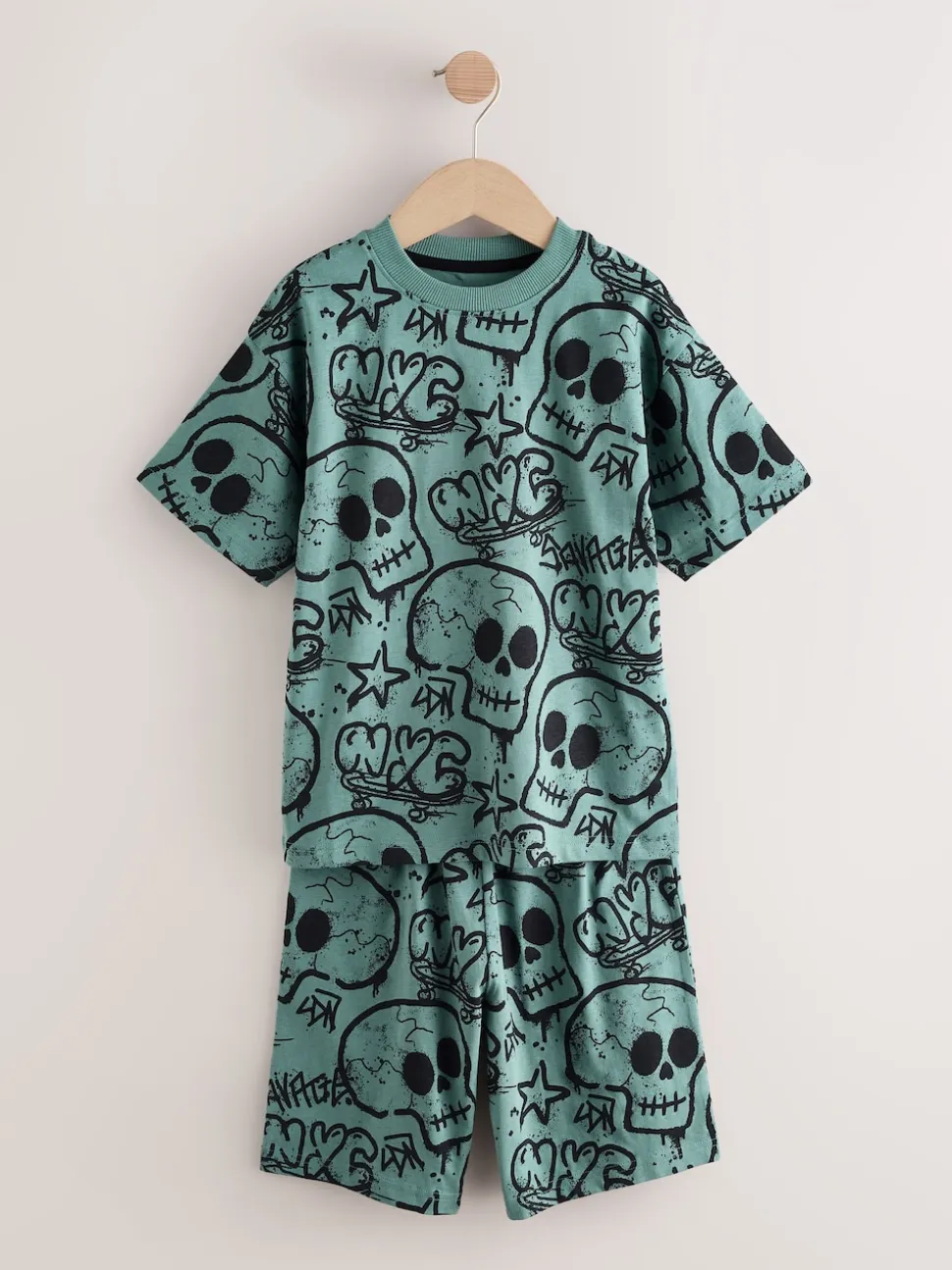 Multicolore motif graffiti - 100Pyjama court en coton % 3 Lot (4-16ans)