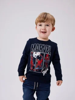 Name It Bleu Spiderman Manches longues Sweat-shirt
