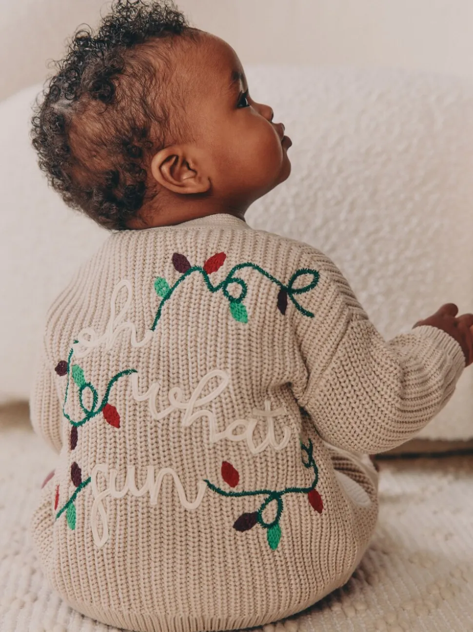 Nature Oh What Fun Noël - Cardigan en maille pour bébé
