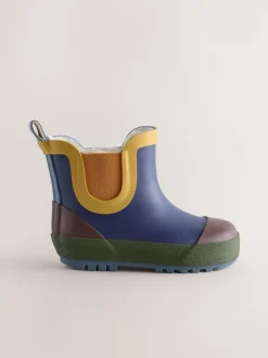 Navy Colourblock (en) - Bottines en caoutchouc avec doublure chaude
