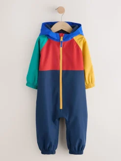 Navy Colourblock (en) - Combinaison imperméable doublée de polaire (3mths-7yrs)