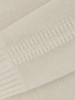 Neige - Pulls Reiss Beech en laine mérinos mélangée à détails côtelés