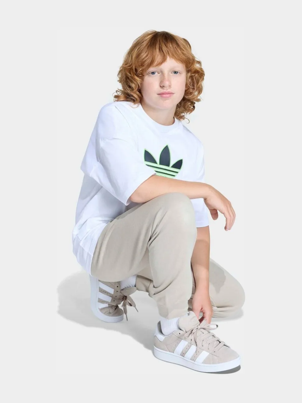 neutre - adidas Originals Oversized Trefoil Joggers