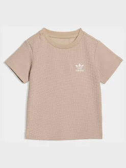 neutre - adidas Originals ensemble t-shirt et short gaufré