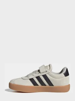 neutre - adidas Vl Cour 3.0 Baskets enfant à crochets et boucles
