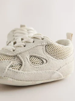 neutre - Baskets à enfiler à lacets élastiques bébé (0-2mois)