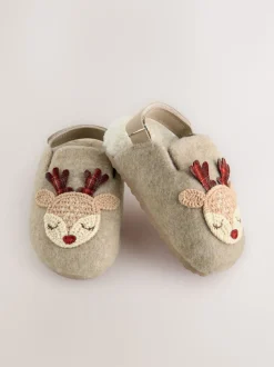 neutre - Chaussons sabots de Noël renne
