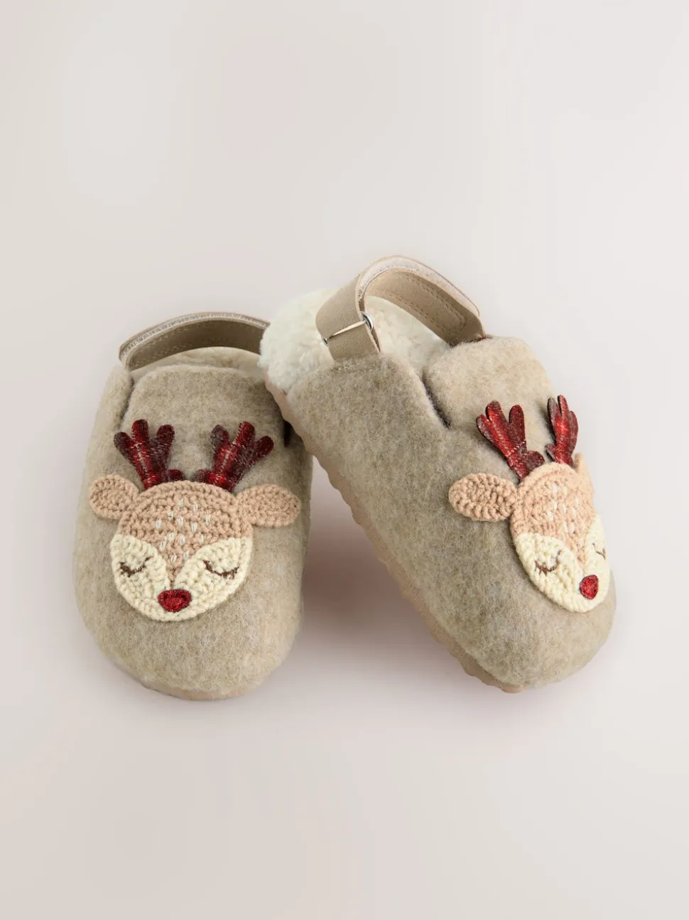 neutre - Chaussons sabots de Noël renne