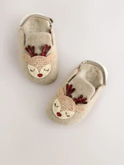 neutre - Chaussons sabots de Noël renne