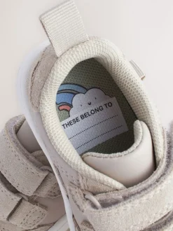 neutre - Chaussures bébé Splash en cuir à fermeture scratch