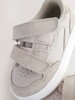 neutre - Chaussures bébé Splash en cuir à fermeture scratch