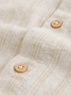 neutre - Chemise à manches longues Grandad Collar Lin Mix (3-16yrs)