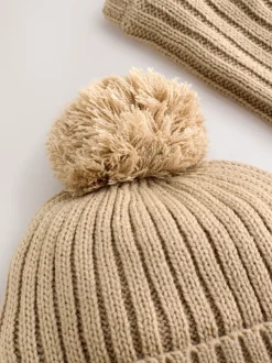 neutre - Ensemble Bonnets et snood à pompon 2 Pieces (1-16ans)