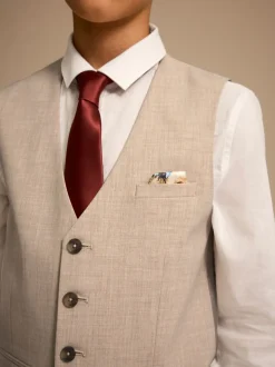 neutre - Ensemble gilet et cravate (12mois-16ans)