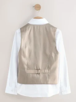 neutre - Ensemble gilet et cravate (12mois-16ans)