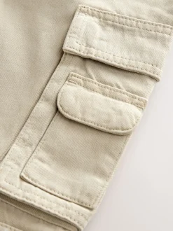 neutre - Pantalon cargo en coton tissé en sergé (3-16ans)