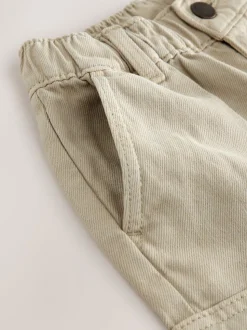 neutre - Pantalon cargo en coton tissé en sergé (3-16ans)